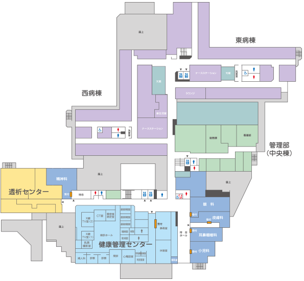滑川病院 2F 平面図