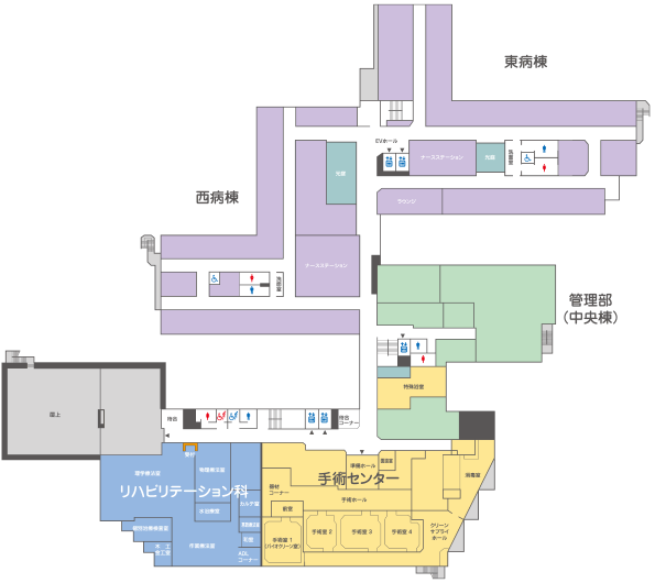 滑川病院 1F 3F 平面図